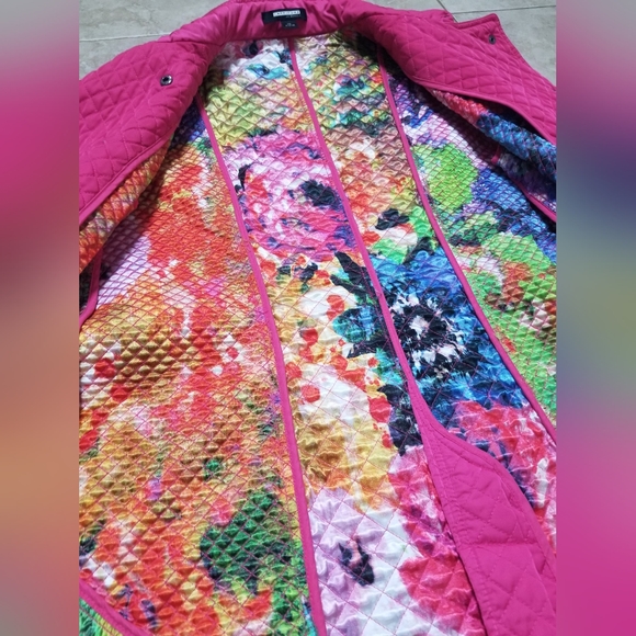 Attitude by Jay Manuel Pink Quilted Coat, Ladies Size L - Picture 9 of 12